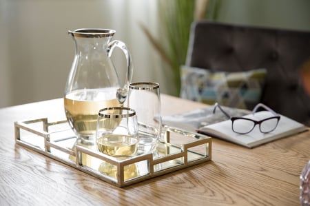 SALE % - Pahar Platinum, Sticla/Décor platinat, Argintiu/Transparent, 10.50 cm