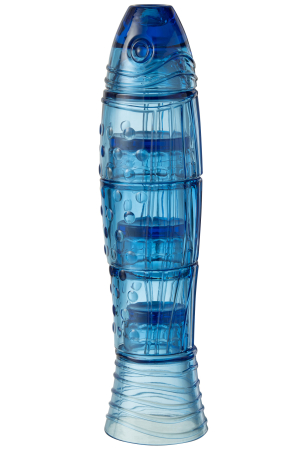 Pahare stivuibile sub formă de pește, Sticlă, Albastru [1]