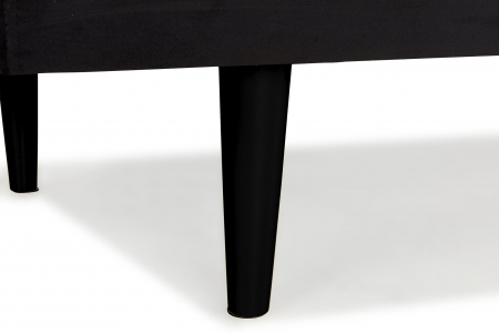 Pat de zi Diana, Negru, 185x40x75 cm [3]