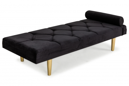 Pat de zi Diana, Negru, 185x40x75 cm [2]