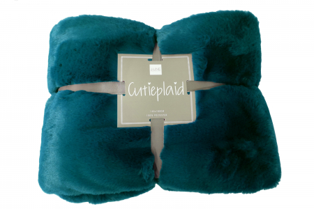 SALE % - Patura Cutie, Fibre textile, Albastru, 180x130x3 cm