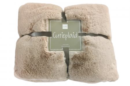 SALE % - Patura Cutie, Plush, Gri, 180x130x3 cm