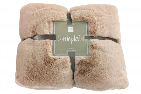 IN STOC - Patura Cutie, Fibre textile, Maro, 180x130x3 cm