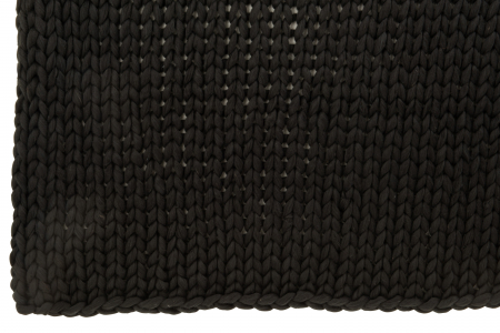 Patura impletita, Fibre textile, Negru, 152x127x0.5 cm [3]