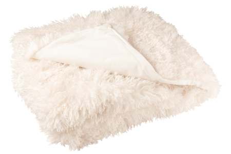 CRACIUN - Patura Moutie din poliester, alba | L 130X l 180X H 1 cm