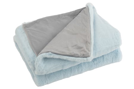 SALE % - Patura plaid, Blanita, Albastru, 180x130x0.5