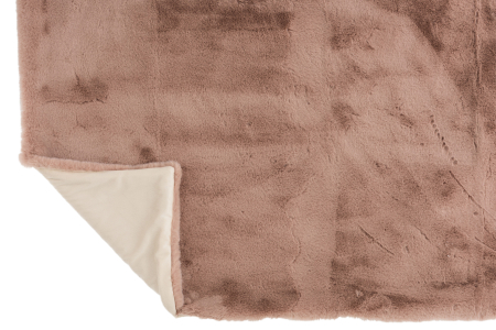 Patura plaid, Blanita, Roz, 180x130x3 [3]