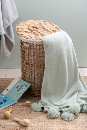 SALE % - Patura plaid, Blanita, Verde, 170x130x1