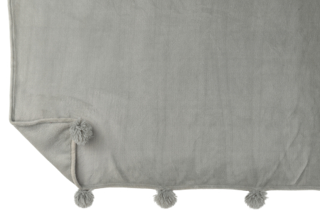 Patura plaid, Material sintetic, Gri, 170x130x1 [2]