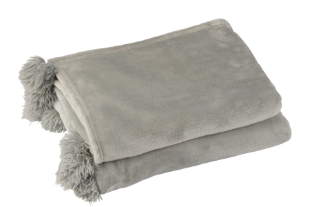 Patura plaid, Material sintetic, Gri, 170x130x1 [1]