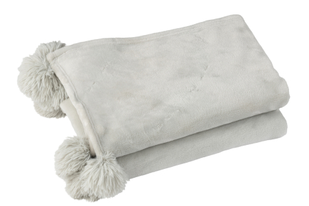 Patura plaid, Material sintetic, Gri, 170x130x1 [1]