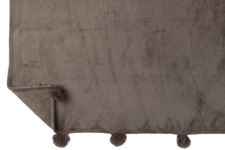 Patura plaid, Material sintetic, Gri, 170x130x1 [2]