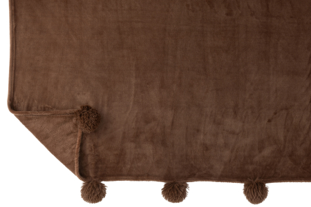 Patura plaid, Material sintetic, Maro, 170x130x1 [2]