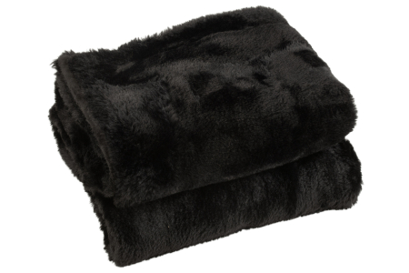 Patura plaid, Material sintetic, Negru, 180x130x3 [1]