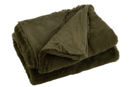 SALE % - Patura plaid, Material sintetic, Verde, 180x130x3