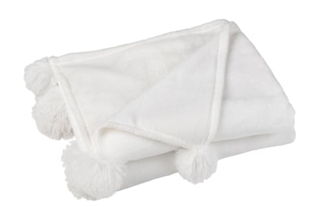 Paturi si cuverturi - Patura plaid, Textil, Alb , 170x130x1