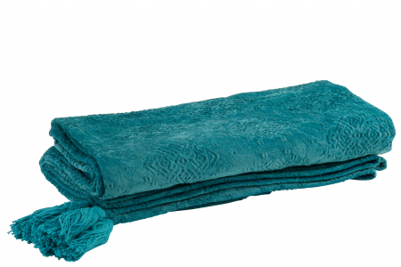 IN STOC - Patura plaid, Textil, Albastru, 181x128x1