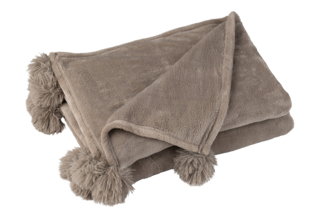 SALE % - Patura plaid, Textil, Gri, 170x130x1