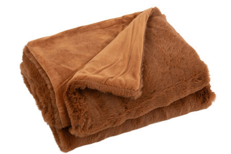 SALE % - Patura plaid, Textil, Maro, 180x130x2
