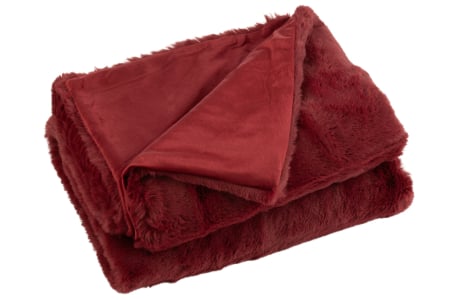 Paturi si cuverturi - Patura plaid, Textil, Rosu, 180x130x3