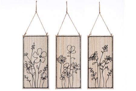 Tablouri - Pendant tablou MDF/Metal Set 3