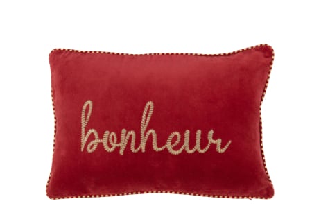 TEXTILE - Pernă, Bonheur Roșu/Auriu