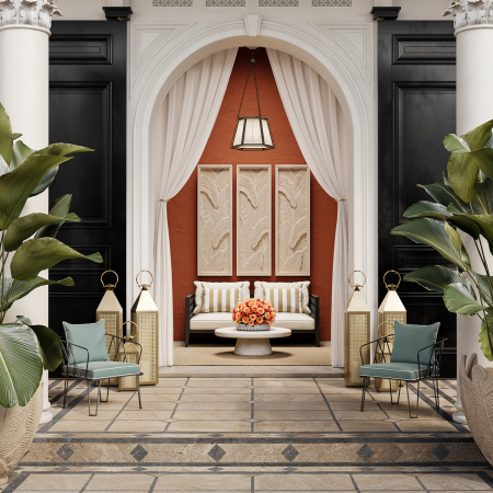 Perna de exterior Florent dreptunghiulara bej [1]