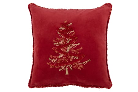 Textile Craciun - Pernă decorativă, Tree Textil Roșu/Auriu