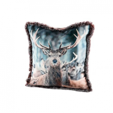 SALE % - Perna Deer in Winter, Panza, Multicolor, 45x45 cm