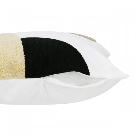 Pernă, pătrat, Horta, Motiv cerc, Poliester, Catifea, alb, PU 2, L. 15 cm, L. 42 cm, H. 42 cm [2]