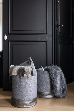 SALE % - Perna, Textil, Gri, 43x43x11.5