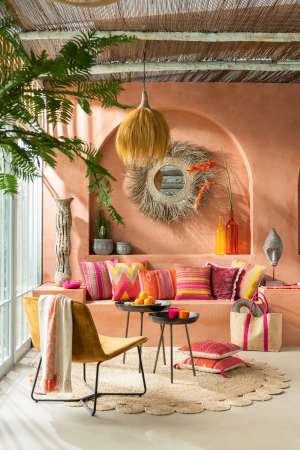 SALE % - Perna, Textil, Portocaliu, 48x48x13.5