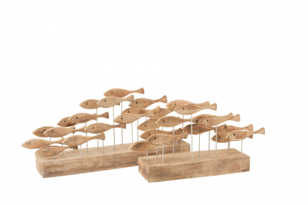 Decoratiune Peste, Lemn, Natural, 72.5x14x41.5 cm [1]