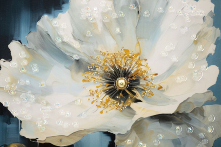 Pictură pe pânză lăcuită, BLUEY, ramă inclusă 42x3,5x62 cm [1]