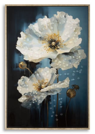SALE % - Pictură pe pânză lăcuită, BLUEY, ramă inclusă 42x3,5x62 cm