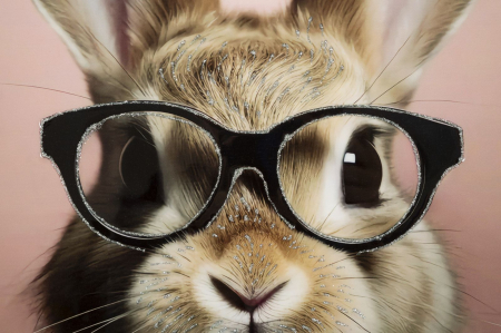 Pictură pe pânză lăcuită, BUNNY ramă inclusă 62,5x2,8x62,5 cm [2]