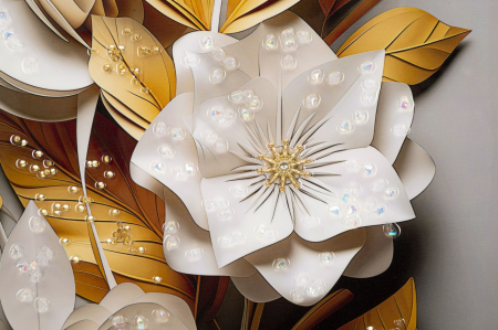 Pictură pe pânză lăcuită, FLORA ramă inclusă 42x3,5x62 cm [1]