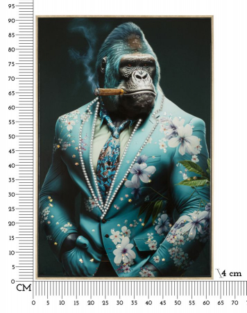 Pictură pe pânză lăcuită, KONGY -a- ramă inclusă 62x4x92 cm [6]