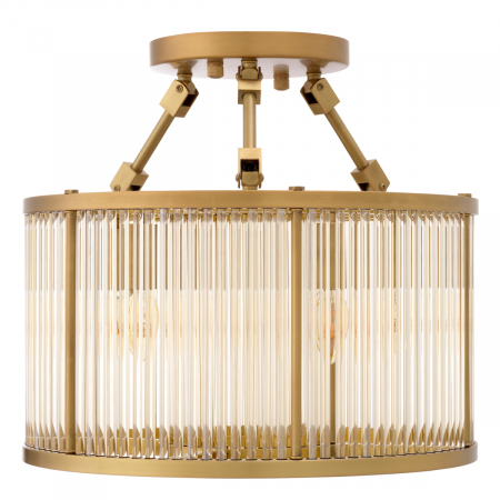 Plafoniera Bernardi S, finisaj din alamă cu aspect vintage, Dims: Ø 45 | H. 37.5  (CM) [1]