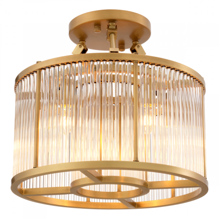 Plafoniera Bernardi S, finisaj din alamă cu aspect vintage, Dims: Ø 45 | H. 37.5  (CM) [2]