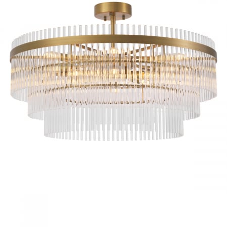 Lustre - Plafoniera East, finisaj din alamă cu aspect vintage, Dims: Ø 81 | H. 38  (CM)