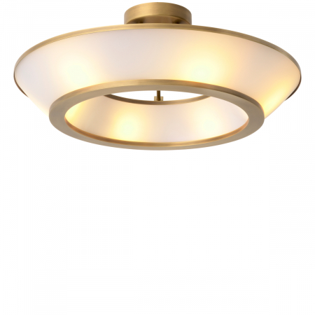 Plafoniera Ferette, finisaj din alamă cu aspect vintage, Dims: Ø 61 | H. 21.5 | bottom ring Ø 45 cm  (CM) [1]
