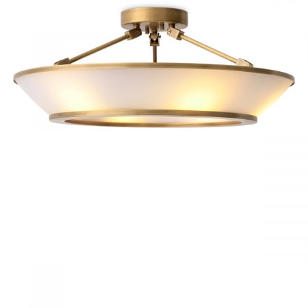 Lustre - Plafoniera Ferette, finisaj din alamă cu aspect vintage, Dims: Ø 61 | H. 21.5 | bottom ring Ø 45 cm  (CM)