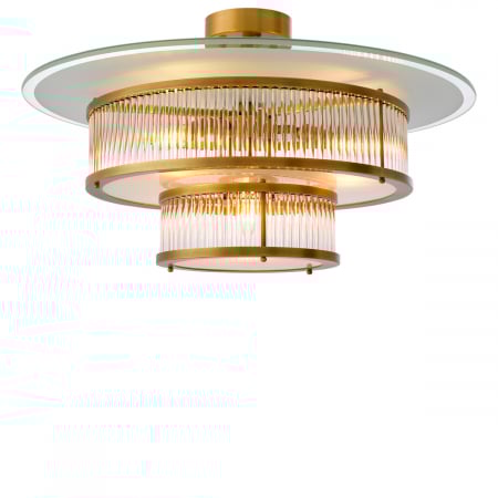 Lustre - Plafoniera Frederic, finisaj din alamă cu aspect vintage, Dims: Ø 75 | H. 30.5  (CM)