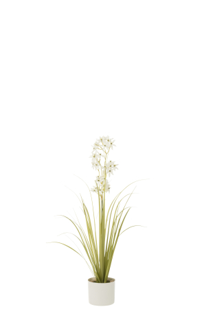 SALE % - Planta artificiala, Material sintetic, Alb , 15x15x92
