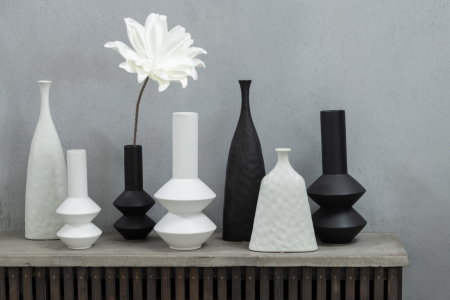 Planta artificiala, Material sintetic, Alb , 28x28x71 [3]