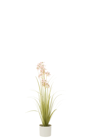 SALE % - Planta artificiala, Material sintetic, Roz, 20x20x89