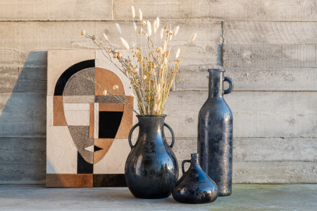 SALE % - Planta, Fibre naturale, Alb, 10x10x73