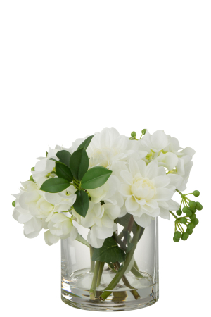 SALE % - Planta, Material sintetic, Alb, 28x23x23.5