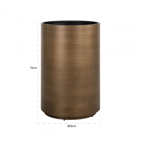 Jardinieră Dira 50Ø (Auriu periat), Dims: 75.0 x 50.0 x 50.0 cm [1]